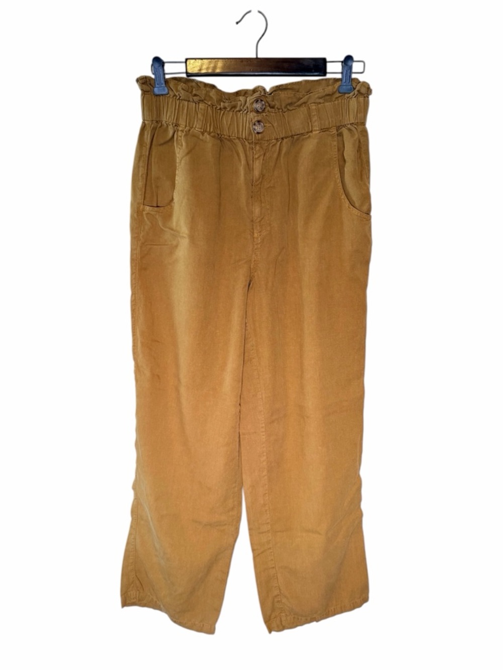 Lou & Grey Wide Leg Pants in Mustard Brown